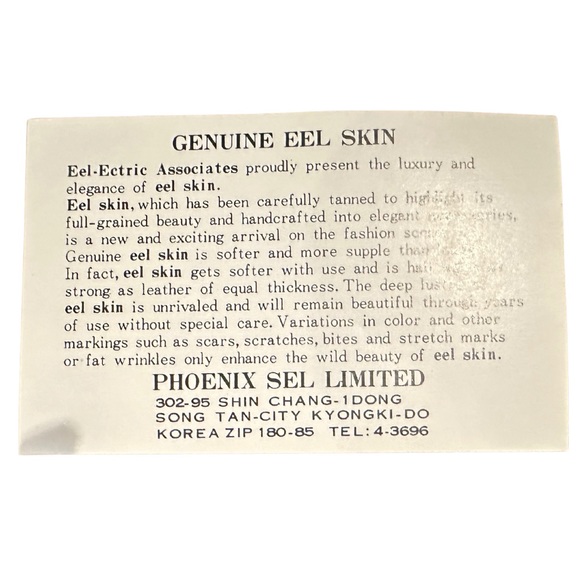 Genuine Eel Skin Wallet - Cream  Color -New - Picture 8 of 16